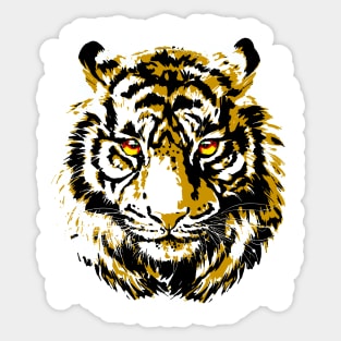 Vintage Tiger - Retro Tiger - Safari Tiger Sticker